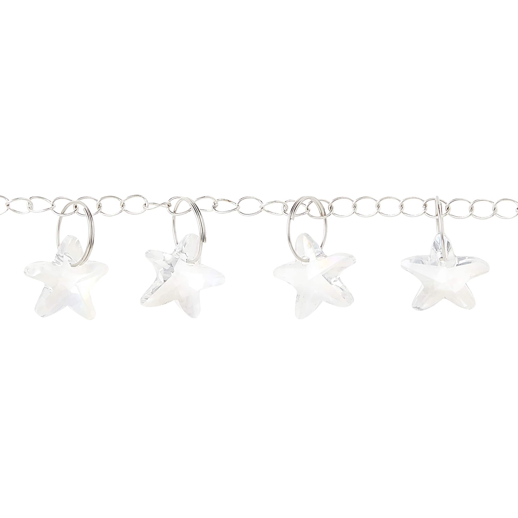 Crystal Glass Starfish Bead Chain, 14mm by Bead Landing™